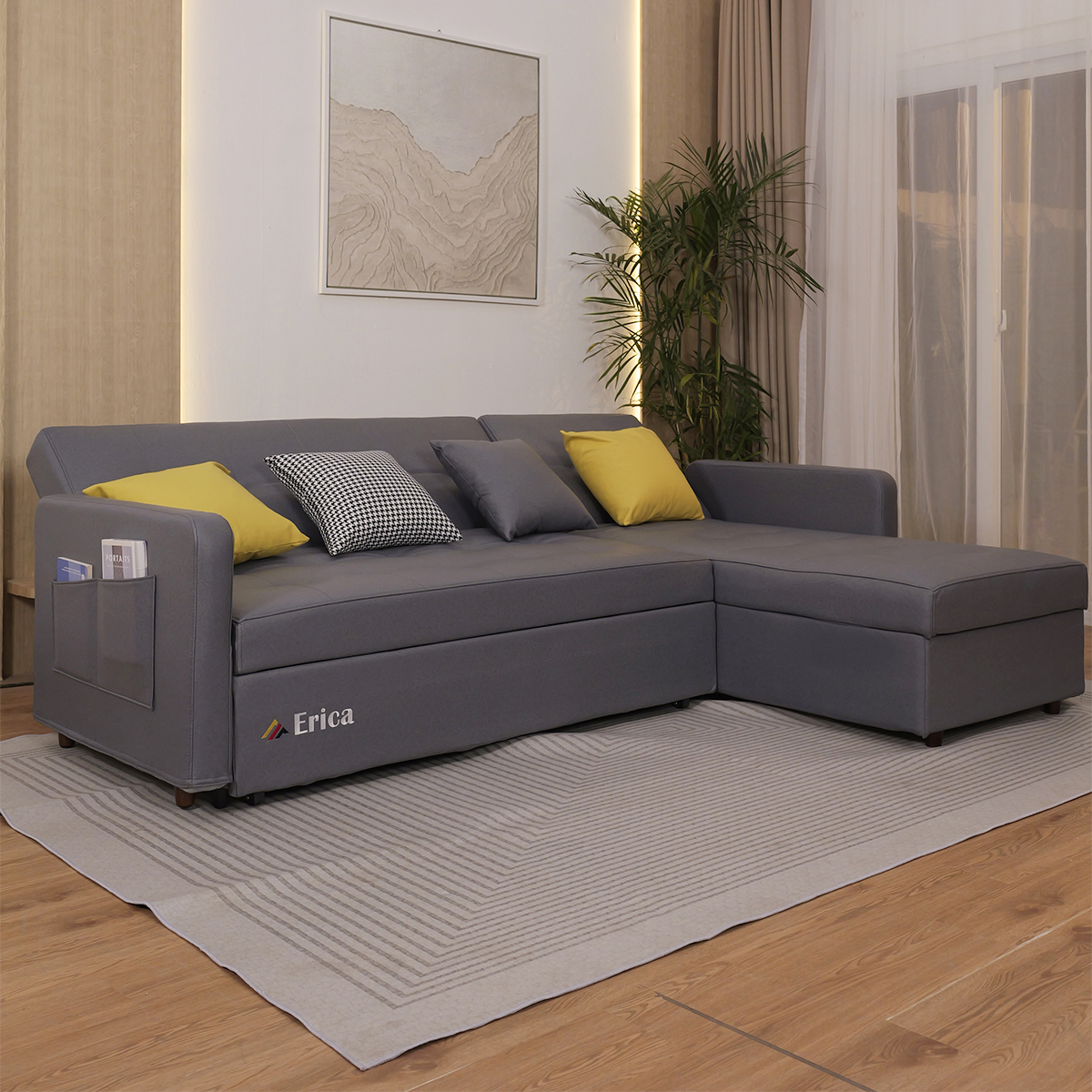 GIƯỜNG SOFA ĐA NĂNG ERICA - LX1 GHI